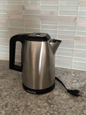 KRUPS Stainless Steel Electric Kettle in Silver and Black